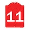 Signmission Designer Series Sign-Sign W/ Number 11, Red & White Aluminum Sign, 18" x 24", RW-1824-22911 A-DES-RW-1824-22911 - alternate 1